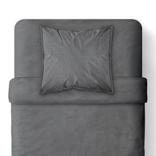 Housse De Couette Canon De Fusil - 100% Coton 57 Fils - 140 X 200 Cm - Gris Foncé