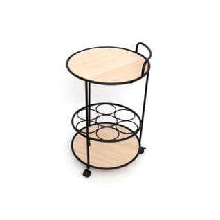 Table D'appoint Industrielle Jeff - Diam. 37 X H. 60 Cm - Marron Somona