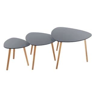 3 Tables D'appoint Design Mileo - Gris