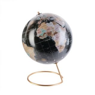 Globe Terrestre Décoration À Poser Diam. 21,50 Cm - Noir