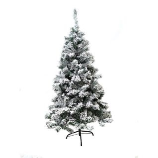 Sapin De Noël Artificiel Enneigé Oslo - 450 Branches Épaisses - H. 150 Cm - Blanc Et Vert