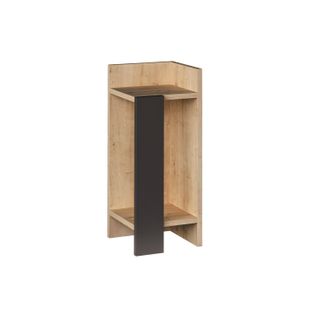 Table De Chevet Elos Droite 27 Cm - Bois Naturel Et Gris Anthracite