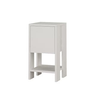 Table De Chevet 1 Porte - L.30 Cm - Blanc