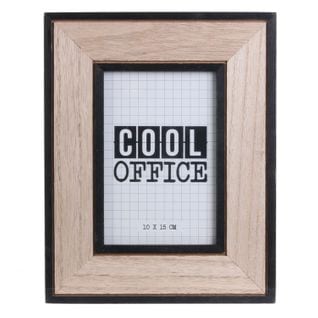 Lot 2x Cadre Photo Indus Cool Happy Working - Noir Et Beige