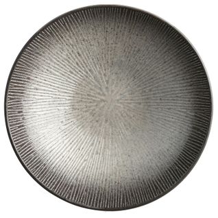 Lot 2x Assiette Creuse Atelier - Céramique - Gris