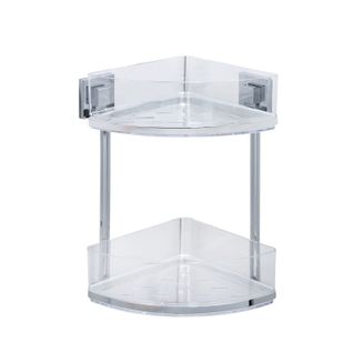 Etagère D'angle En Acier Inox Quadro 2 Niveaux