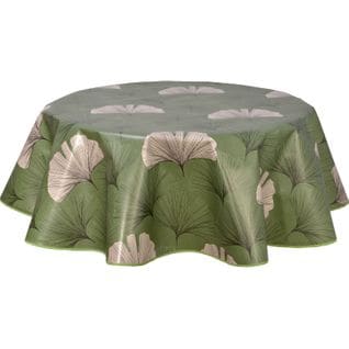 Nappe Ronde En Toile Cirée  Design Chantou - Diam. 150 Cm - Vert