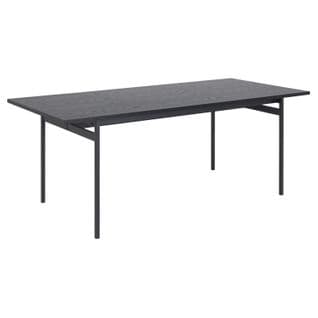 Table à Manger En Mélaminé Et Métal 4 à 6 Convives - L. 200 Cm - Noir