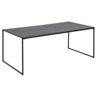 Table Basse Rectangulaire En Mélaminé Et Métal - L.120 Cm X H. 48 Cm - Noir