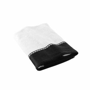 Drap De Douche Saraso - Eponge Jacquard 450 G/m² - 70 X 130 Cm - Blanc