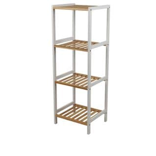 Etagère 4 Niveaux En Bois - Marron Et Banc