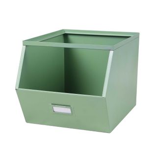 Casier De Rangement En Métal Avec Étiquette - Vert