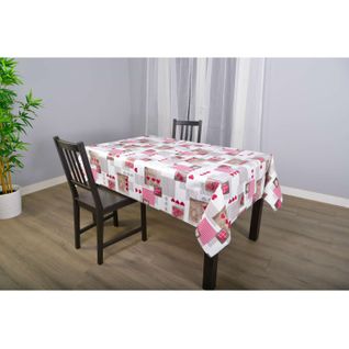 Nappe En Toile Cirée Rectangulaire Aspen - 140 X 200 Cm - Rouge