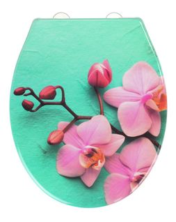 Abattant Wc Orchidée - Bois - Multicolore