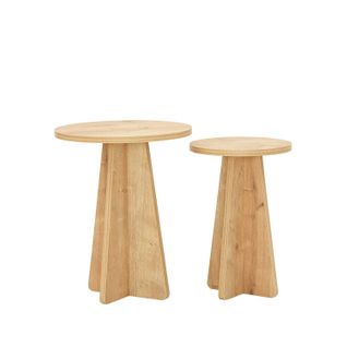 Lot De 2 Tables D'appoint Valence En Bois - Marron