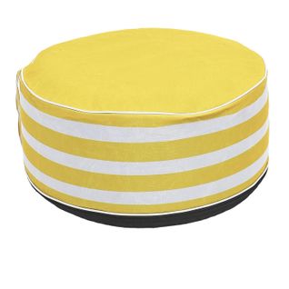 Pouf Gonflable À Rayures - Jaune