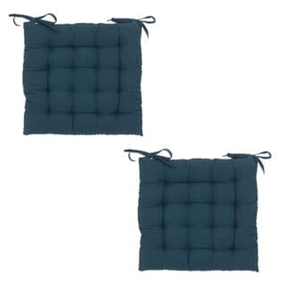 Lot 2x Galette De Chaise - Bleu Foncé