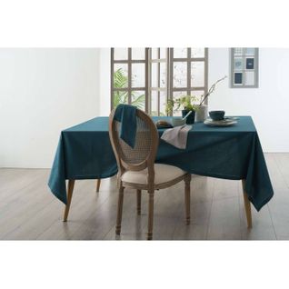 Nappe Rectangulaire Jane En Coton - 240x140 Cm - Bleu