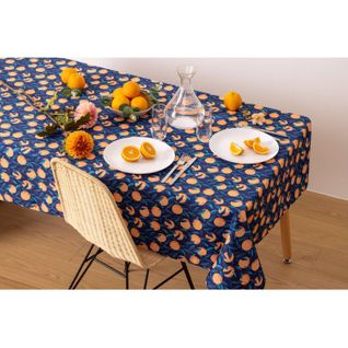 Nappe Anti-tache Rectangulaire Springfield - 140 X 240 Cm - Bleu Et Orange