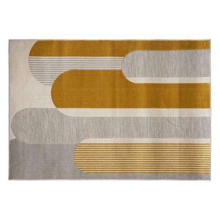 Tapis Géométrique En Relief - 120 X 170 Cm - Multicolore