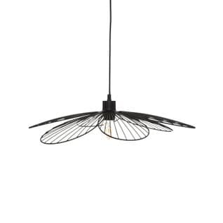 Suspension Fleur En Métal - Diam 57 Cm - Noir