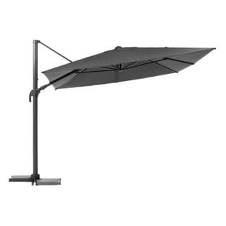 Parasol Déporté Rectangulaire Melhia - L. 400 X L. 300 Cm - Anthracite