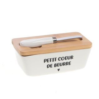 Beurrier Avec Couteau "petit Cœur De Beurre"