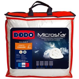 Pack Couette Dodo Microstar 140 X 200 Cm Pour Lit 1 Place + 1 Oreiller Microstar 60 X 60 Cm