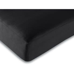 Drap Housse 57 Fils/cm² - Noir - 90 X 190 Cm