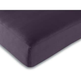 Drap Housse 57 Fils/cm² - Prune - 200 X 200 Cm