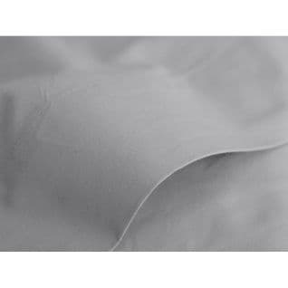 Drap Plat Percale Pur Coton 80 Fils/cm² - Acier - 240 X 300 Cm Pour Lit 2 Places