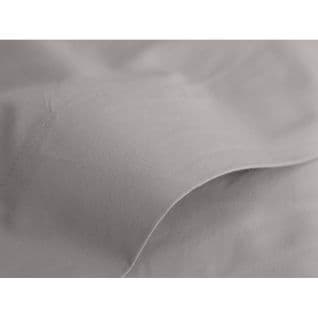 Drap Plat Percale Pur Coton 80 Fils/cm² - Cendre - 180 X 290 Cm Pour Lit 1 Place