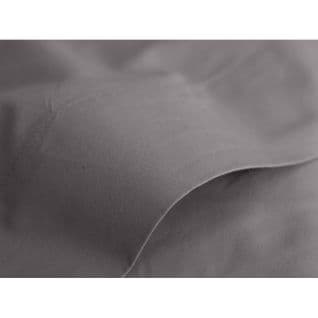 Drap Plat Percale Pur Coton 80 Fils/cm² - Ardoise - 180 X 290 Cm Pour Lit 1 Place