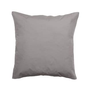 Lot De 2 Taies D'oreiller Percale Pur Coton  80 Fils/cm² Vent Du Sud - Cendre - 65 X 65 +  Volant