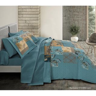 Pack Complet Suriname Housse De Couette Pour Lit 180 X 200 Cm "king Size" 100% Coton / 57 Fils/cm²