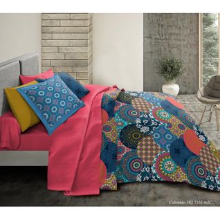 Pack Complet Colorado Housse De Couette Pour Lit 180 X 200 Cm "king Size" 100% Coton / 57 Fils/cm²