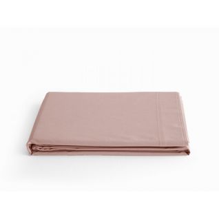 Drap Plat Percale Pur Coton  80 Fils/cm² Vent Du Sud - Rose - 180 X 290 Cm Pour Lit 1 Place