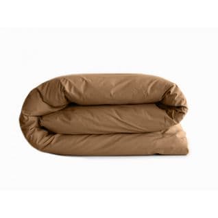 Housse De Couette "manoir" Percale Pur Coton 80 Fils/cm² Vent Du Sud - Cognac - 240 X 220 Cm