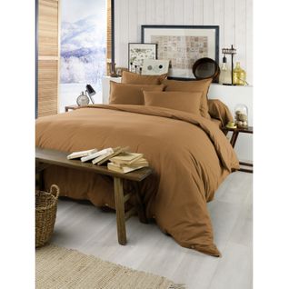 Housse De Couette "candice"- Flanelle De Coton - Candice Camel - 240 X 220 Cm