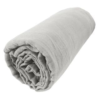 Drap Housse Gaze De Coton Bio 90 X 190 Cm Gris Perle