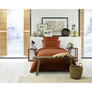 Housse De Couette Chaude En Flanelle 140 X 200 Cm Candice Orange