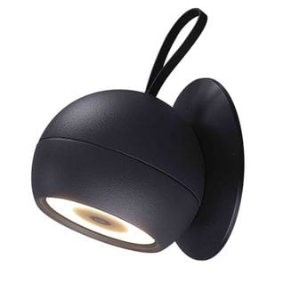 Lampe Nomade Orby Noir Aluminium H14.5 Cm