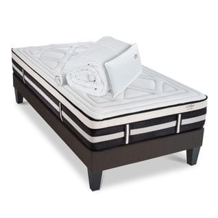 Matelas Calliope Mousse Haute Densité Accueil Mémoire De Forme+ Sommier + Accessoires - 90 X190 Cm