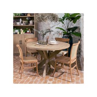 Table De Repas Ronde Bois Massif Clair 120 Cm N°2 - Armal