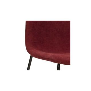 Quatuor De Chaises Rouge Tissu/métal - Comete