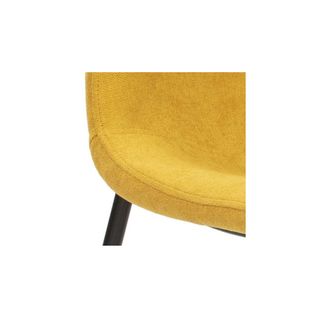 Quatuor De Chaises Jaune Tissu/métal - Comete