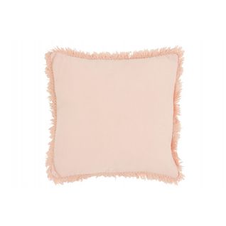 Coussin Bord Long Coton/lin Rose - L 45 X L 45 X H 4 Cm