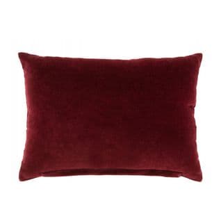 Coussin Miroir Rectangulaire Coton Rouge/argent - L 60 X L 40 X H 4 Cm