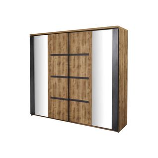 Armoire 2 Portes Coulissantes 217 Cm Bois Tropical - Hades