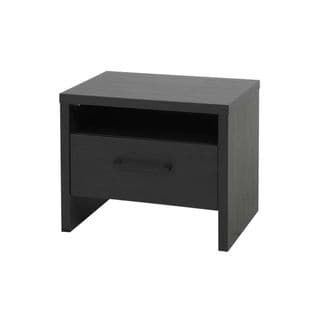 Table De Chevet 1 Tiroir 1 Niche Bois Noir - Unys